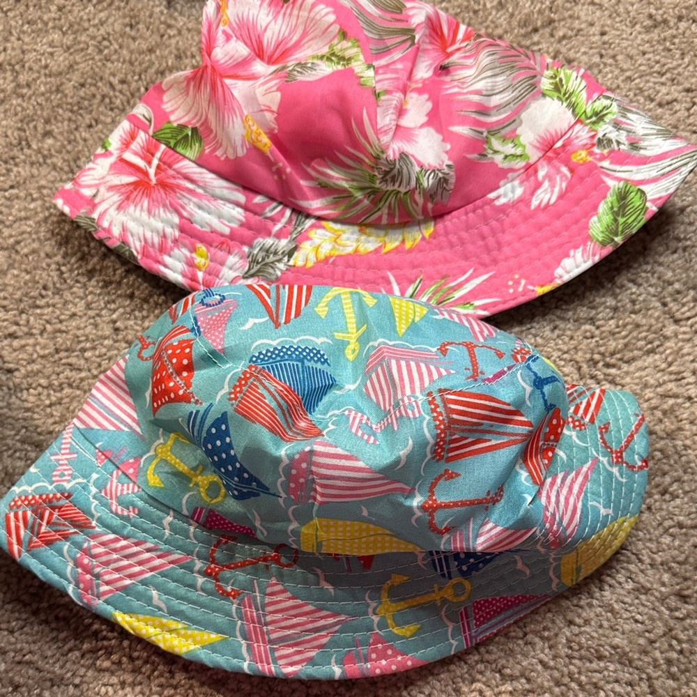 Floral and Nautical Kids Bucket Hat Duo